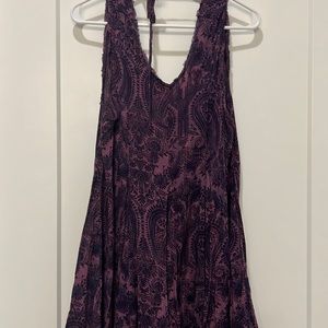 Purple ecoté tunic dress